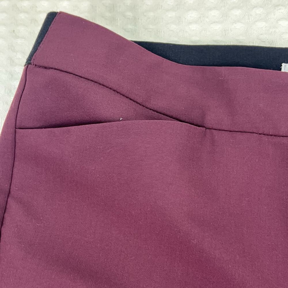 Liz Claiborne Emma Ankle Pants Womens 10 Burgundy Slim Leg Career Stretch NWT - Picture 6 of 10